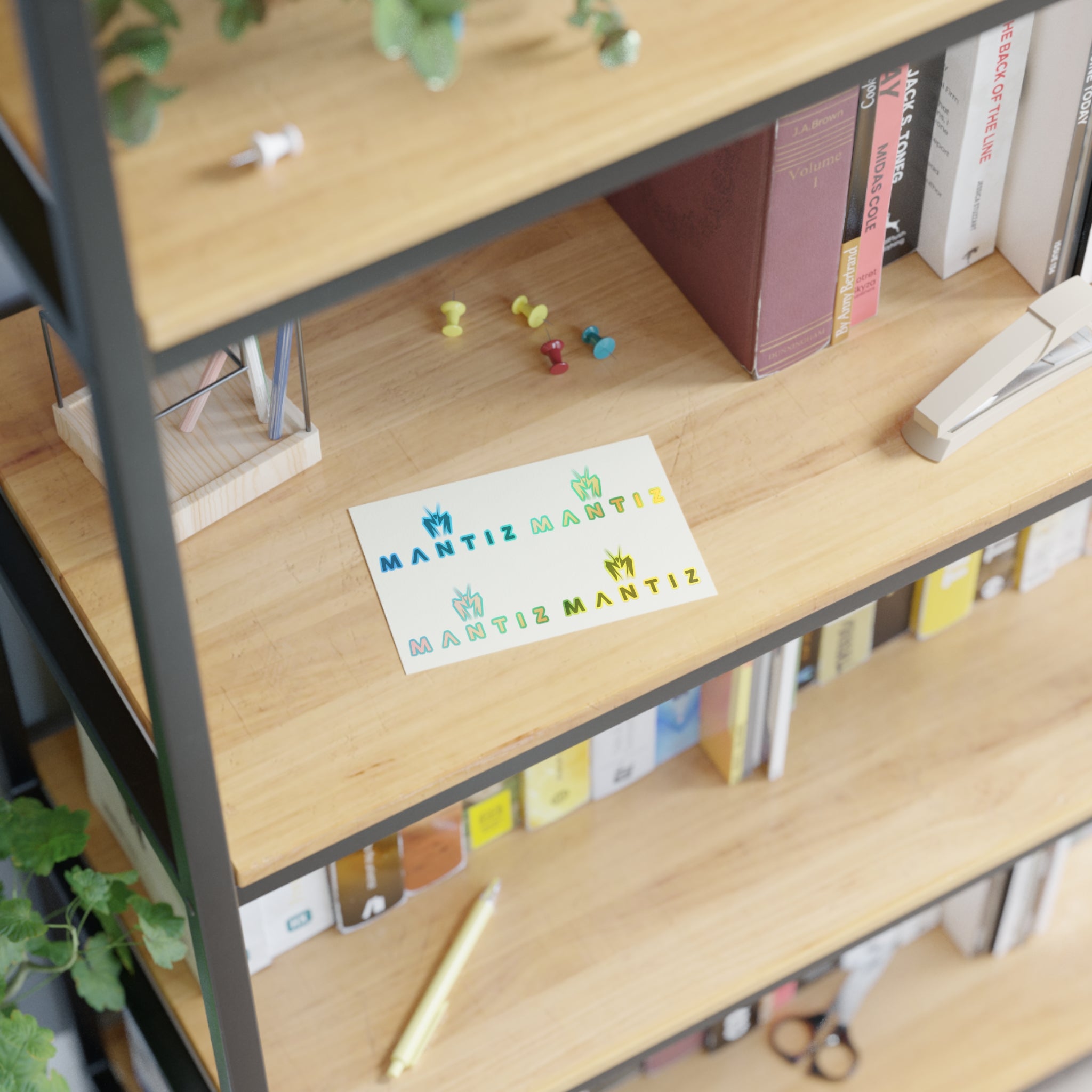 Mantiz Logo Sticker Sheet — Minimal Black Branding Stickers