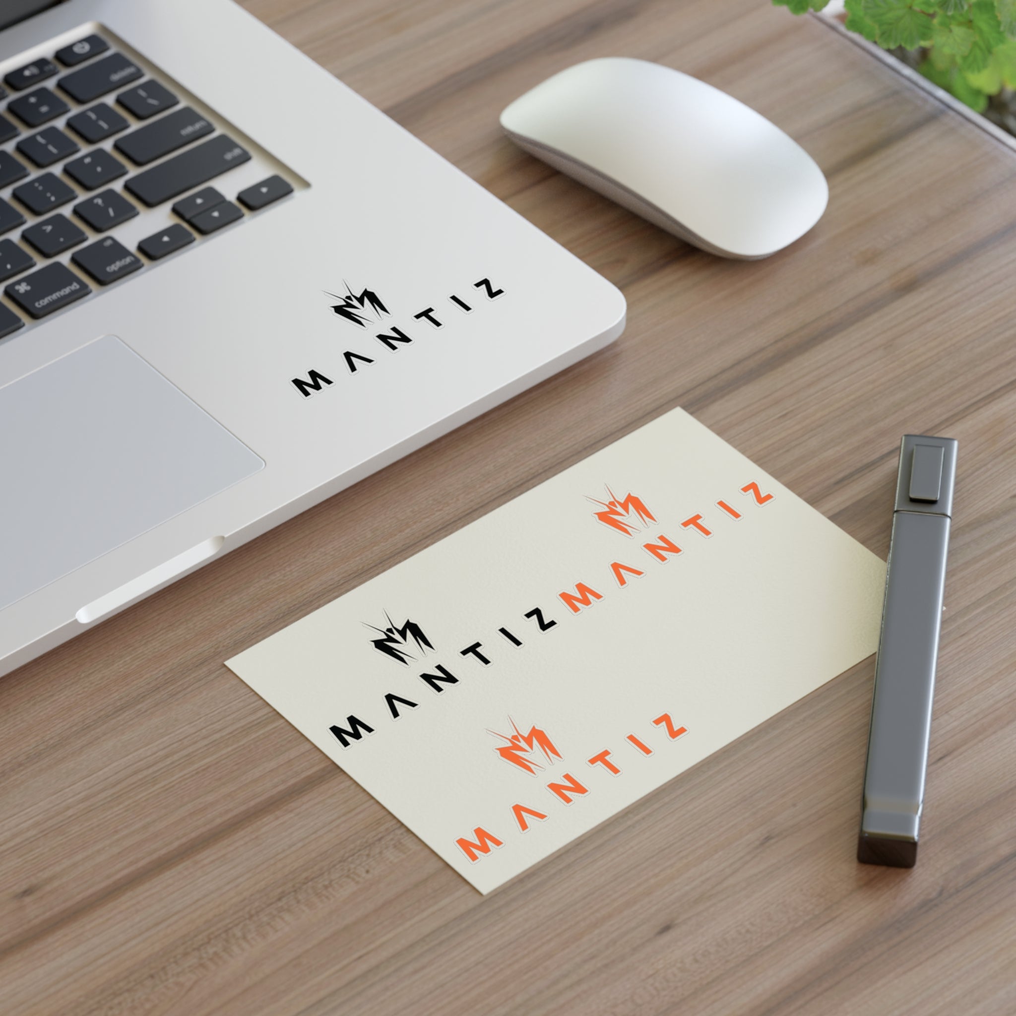Mantiz Logo Sticker Sheet — Minimal Black Branding Stickers