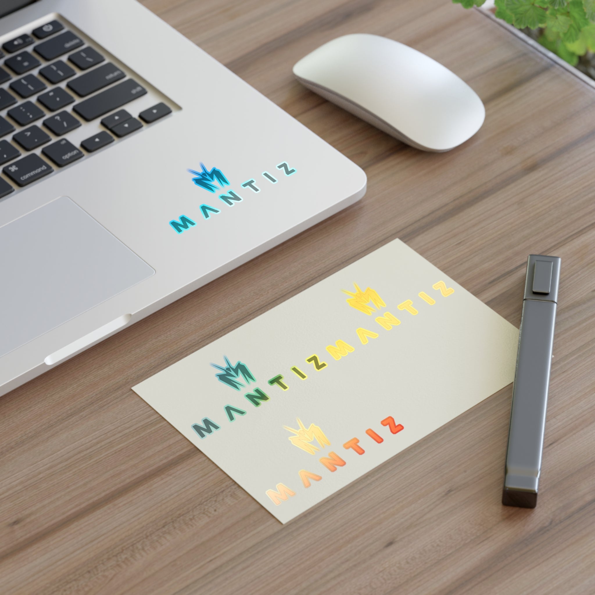 Mantiz Logo Sticker Sheet — Minimal Black Branding Stickers