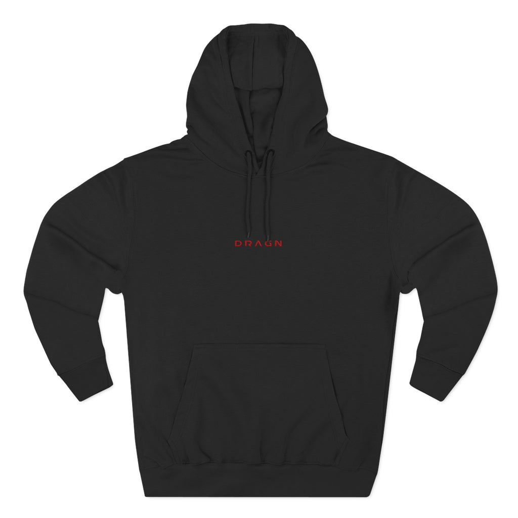 DRAGN Minimalist Black Fleece Hoodie