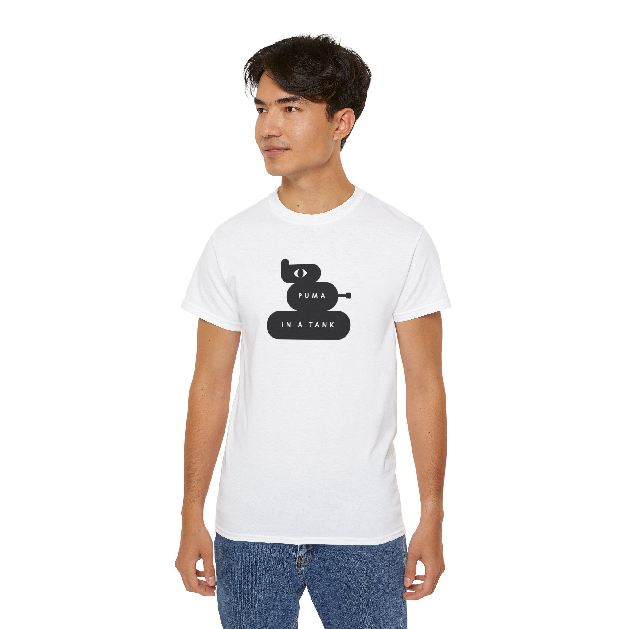 PUMA IN A TANK Logo T-Shirt — Minimalist Gaming/Tech Crewneck